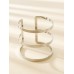 Solid Minimalist Layered Arm Cuff