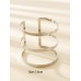 Solid Minimalist Layered Arm Cuff